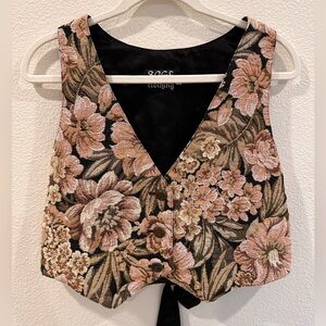 Vintage Floral Embroidered Vest